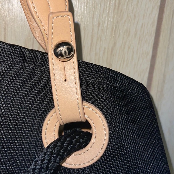 Chanel Shopping XL Timeless Beach Yacht Boating Detail Navy Canvas Nylon Tote - Picture 5 of 11